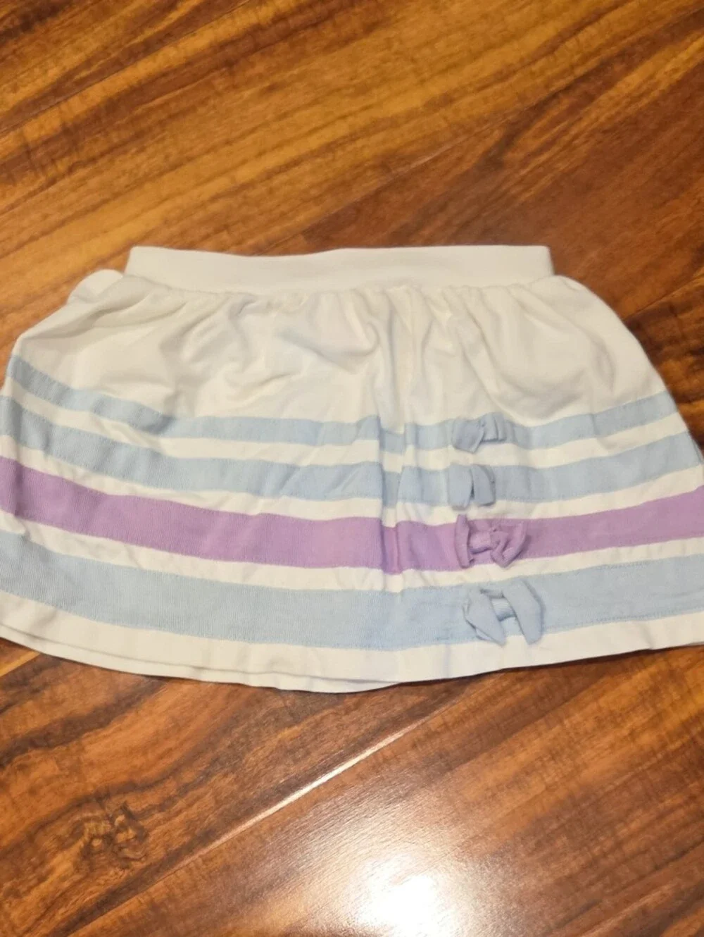 Janie and Jack EUC 12-18 months teal lamb top, colorblock ponte skirt